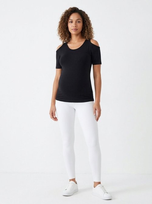 Camiseta de yoga reductora de secado rápido y transpirable para mujeres embarazadas.