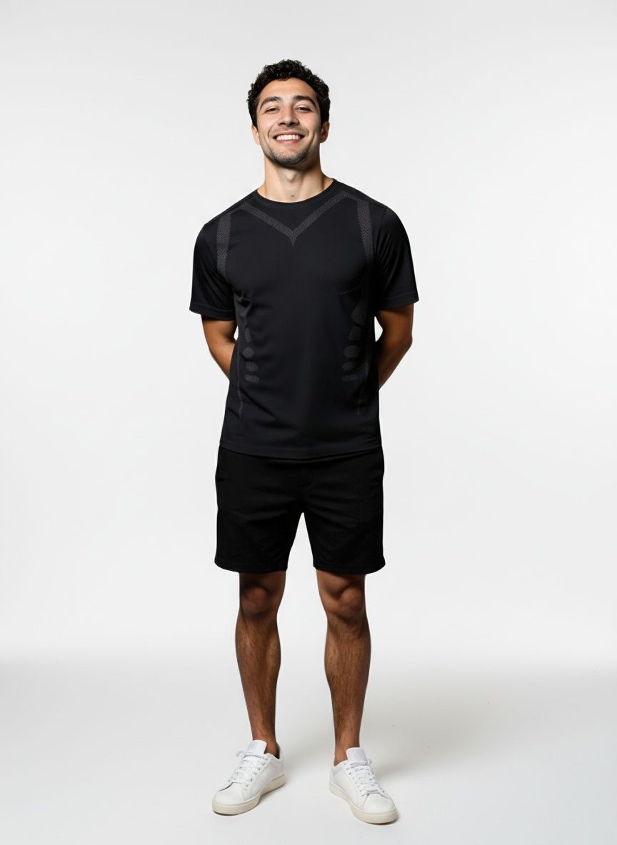 Quick-Dry Slimming Short-Sleeved Running Compression T-Shirt for Men