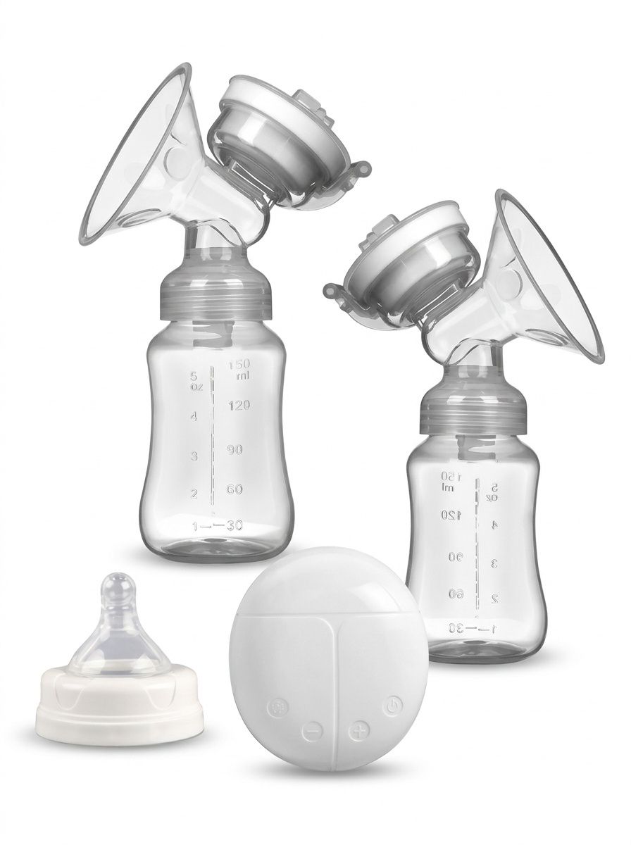 Extractor de leche eléctrico doble: portátil, silencioso y libre de BPA para la lactancia materna.