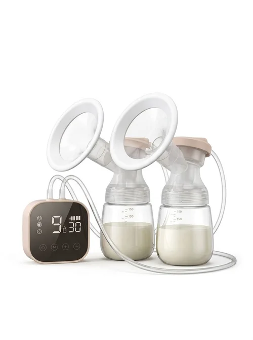 Extractor de leche eléctrico doble: succión doble para la lactancia sin dolor, ordeño silencioso multimodo para madres primerizas.