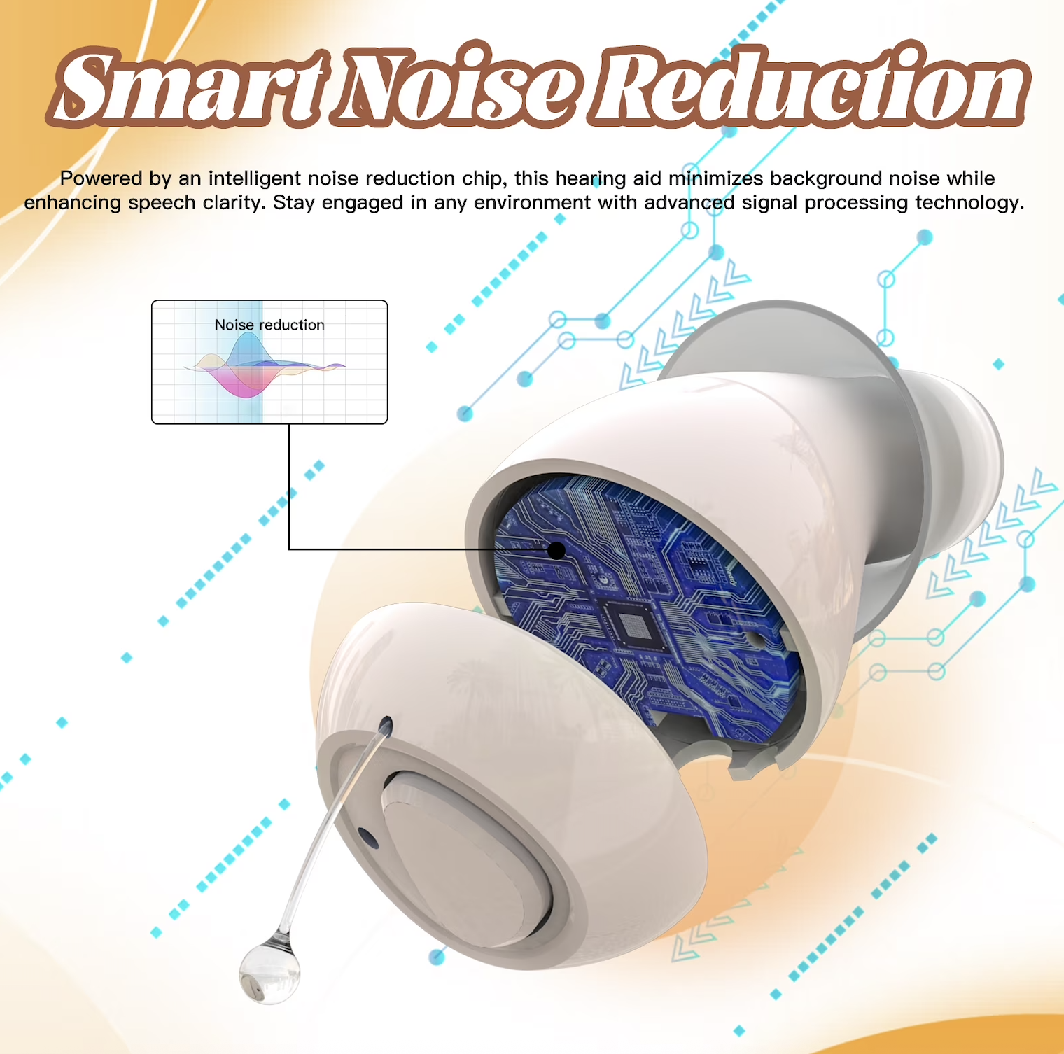 GM-990 Pair Beige AI Noise Reduction Hearing Aids UV Sterilization 120H #26240015