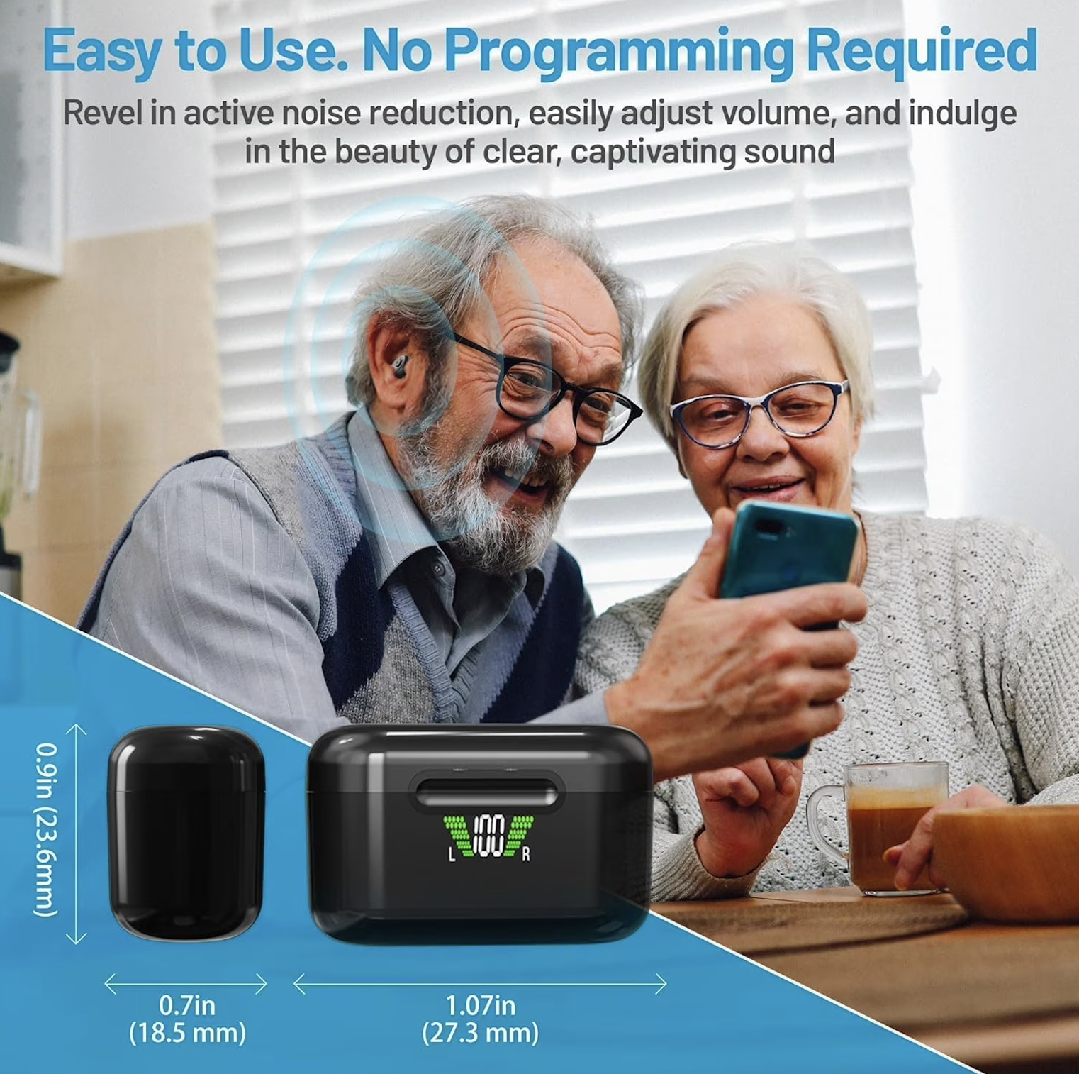 GM-903 Pair Black GM-903BT Bluetooth Hearing Aids DSP Chip Digital Display #26240016