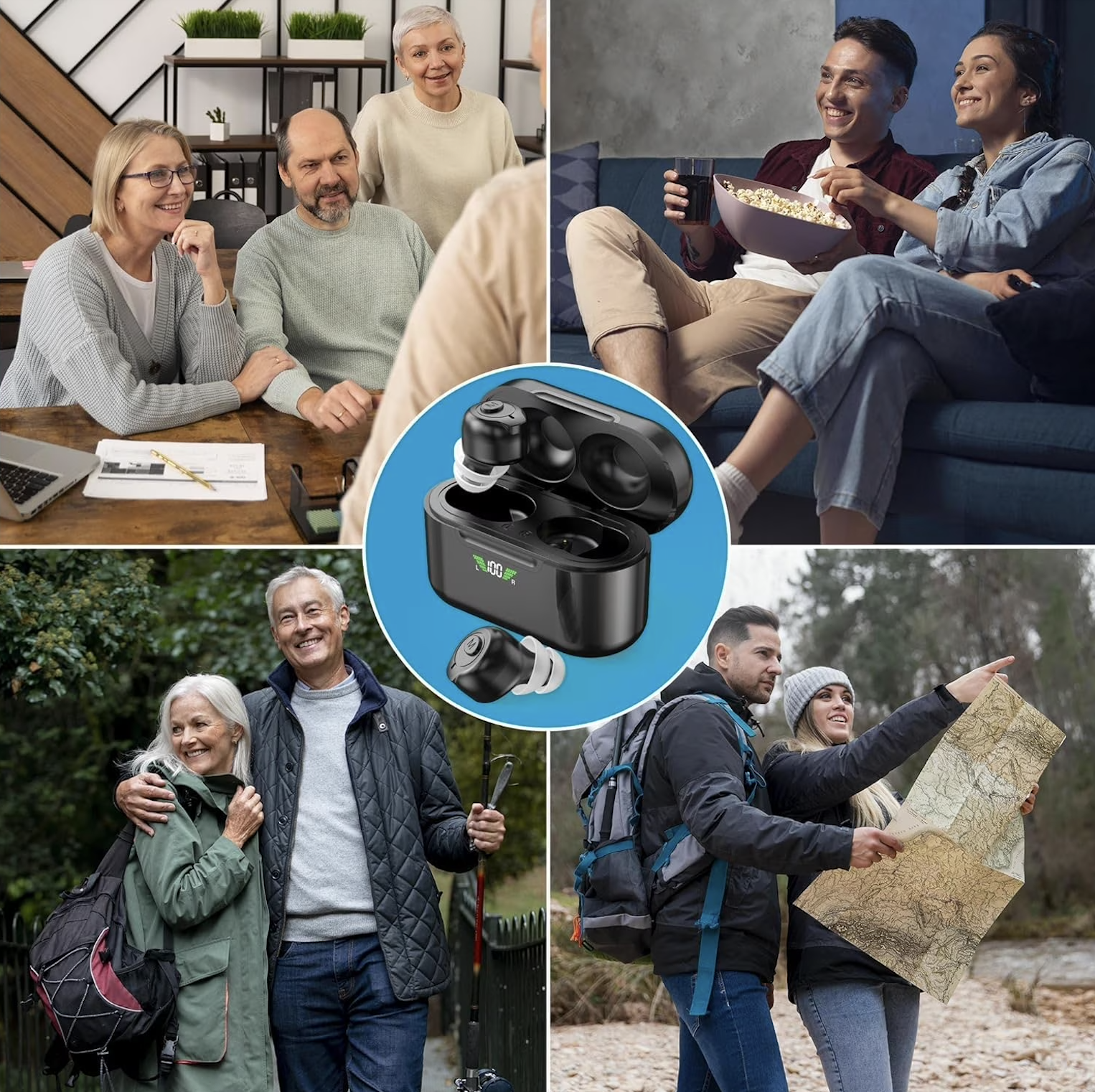 GM-903 Pair Black GM-903BT Bluetooth Hearing Aids DSP Chip Digital Display #26240016