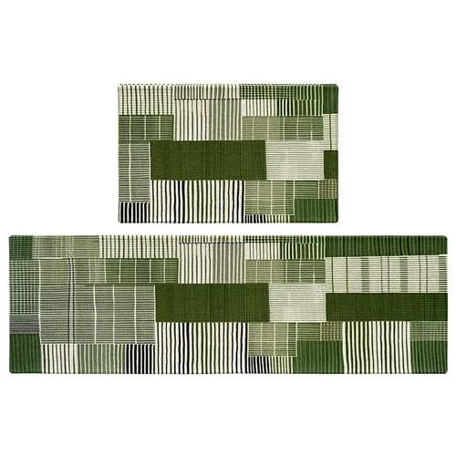 Modern Geometric Kitchen Mat Set - Non-Slip & Washable