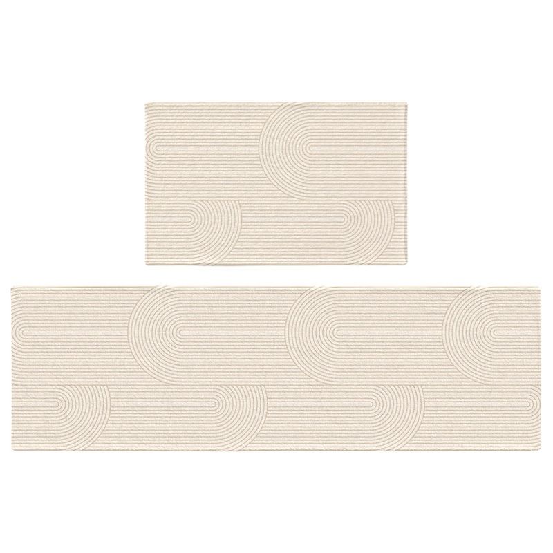 Modern Anti-Fatigue Kitchen Mat Set - Non-Slip & Washable