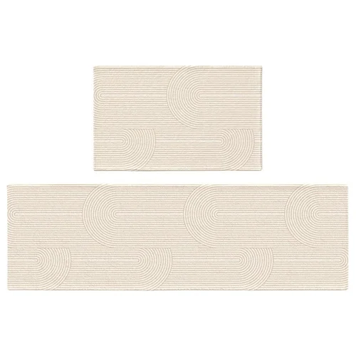 Modern Anti-Fatigue Kitchen Mat Set - Non-Slip & Washable