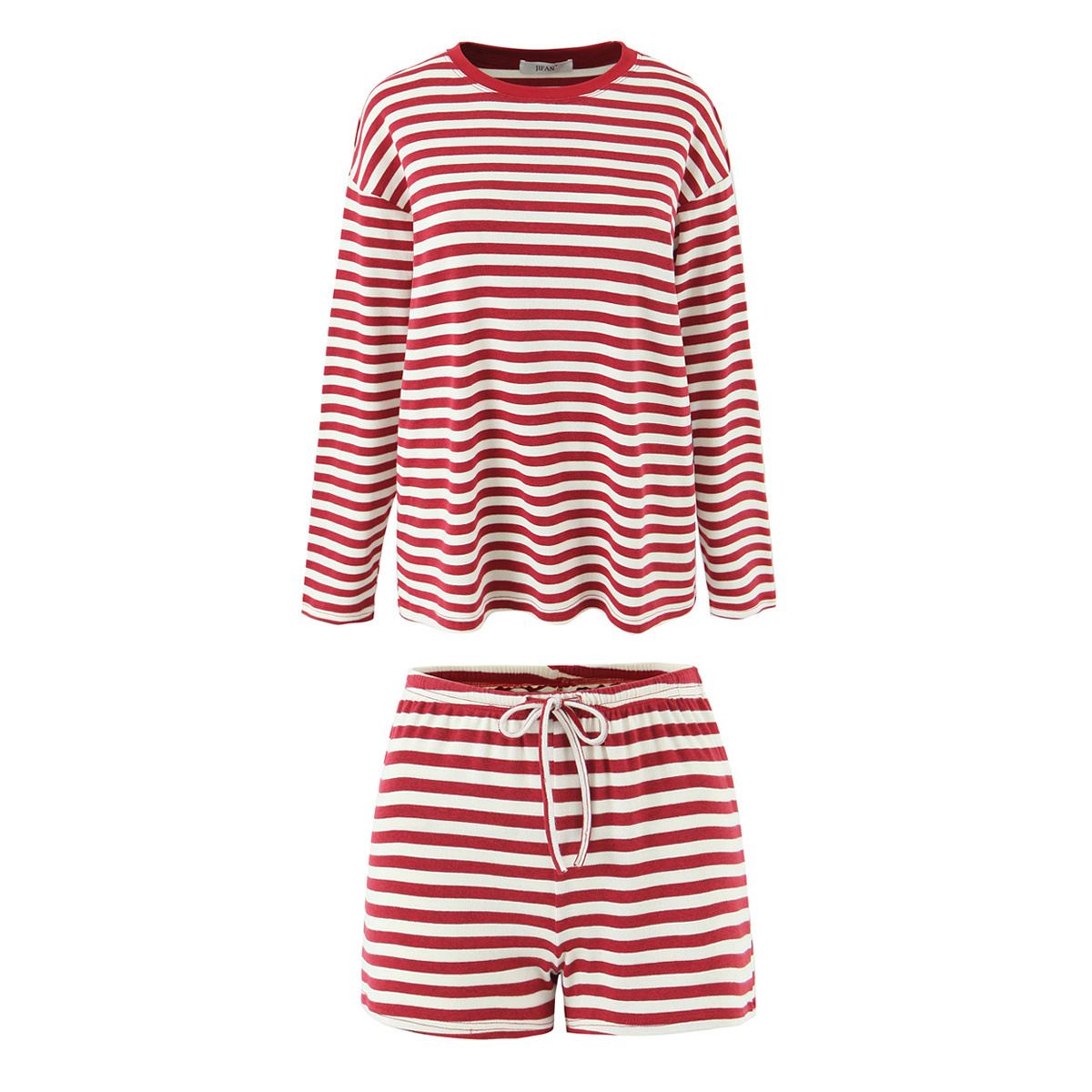 Striped T-Shirt & Shorts Set - Trendy & Versatile KUN-00023