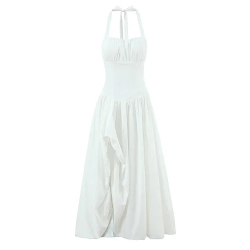 Women's Elegant Halter Neck Princess Dress - Slim Fit KUN-00182