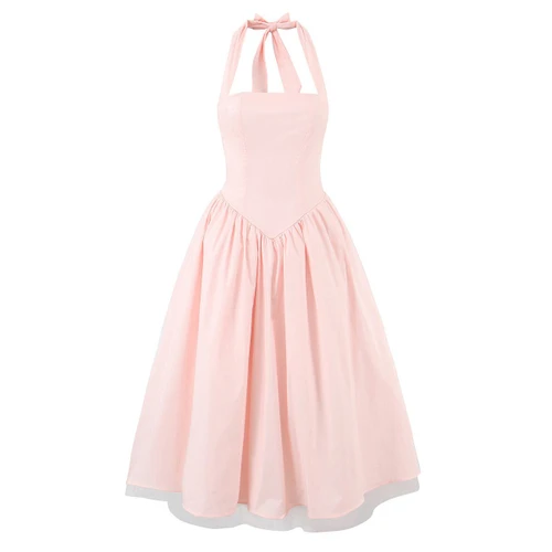 Mesh Halter Dress Classic Versatile Fashion KUN-00020