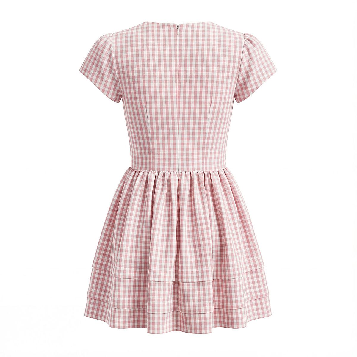 Robe trapèze à carreaux - Coupe ajustée et classique KUN-00057