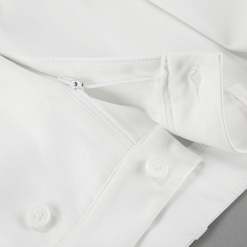 Pantalones anchos cruzados blancos elegantes - Diseño asimétrico moderno