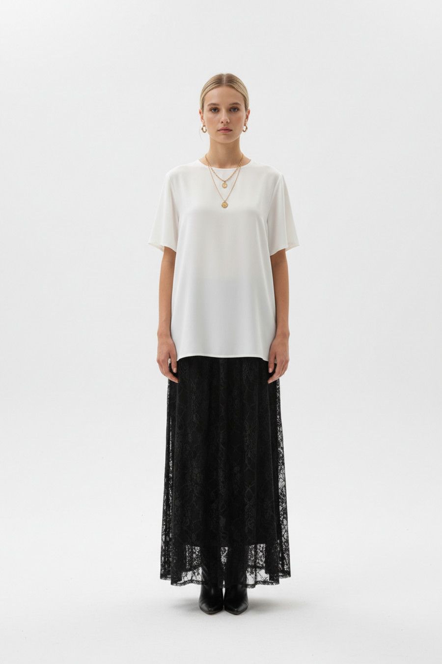 lace Mini Skirts Work Style Bottoms SFE-00014