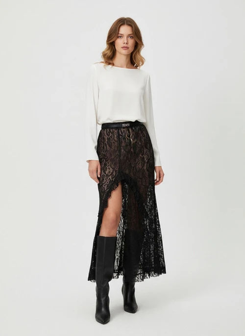 lace Mini Skirts Work Style Bottoms SFE-00015