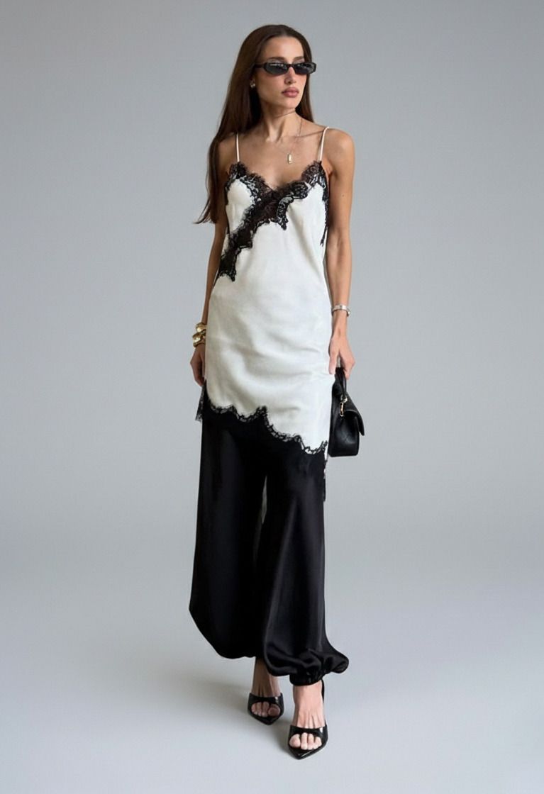 Satin Midi Dresses Polyester (polyester fiber) Work Style Dresses SFE-00008