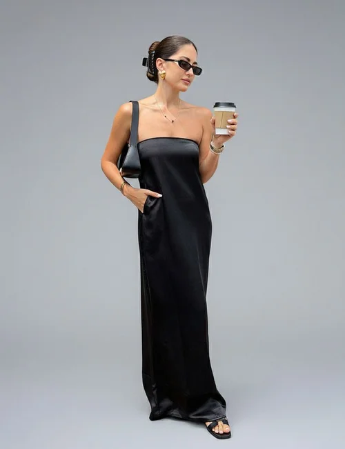 Satin Mini Dresses Polyester (polyester fiber) Work Style Dresses SFE-00001