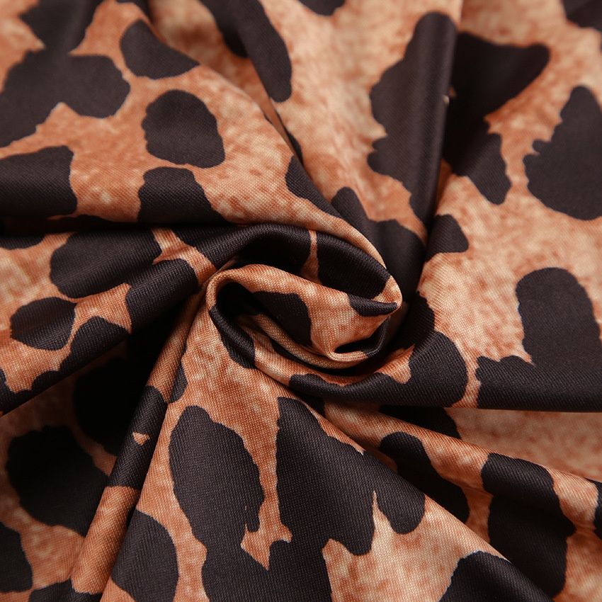 Body de manga larga con estampado de leopardo para mujer