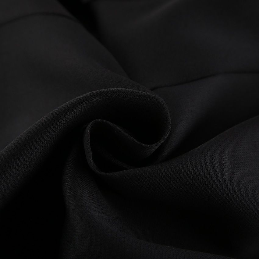 Conjunto de blazer peplum con cuello mandarín negro y minifalda