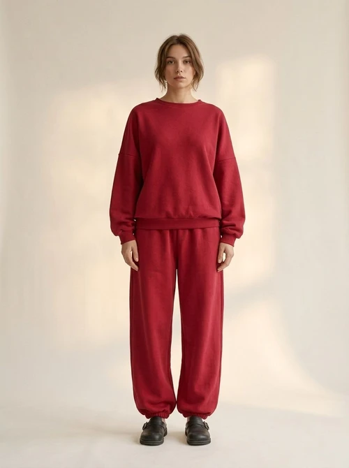 Ensemble sweat-shirt oversize et pantalon de survêtement à jambes larges