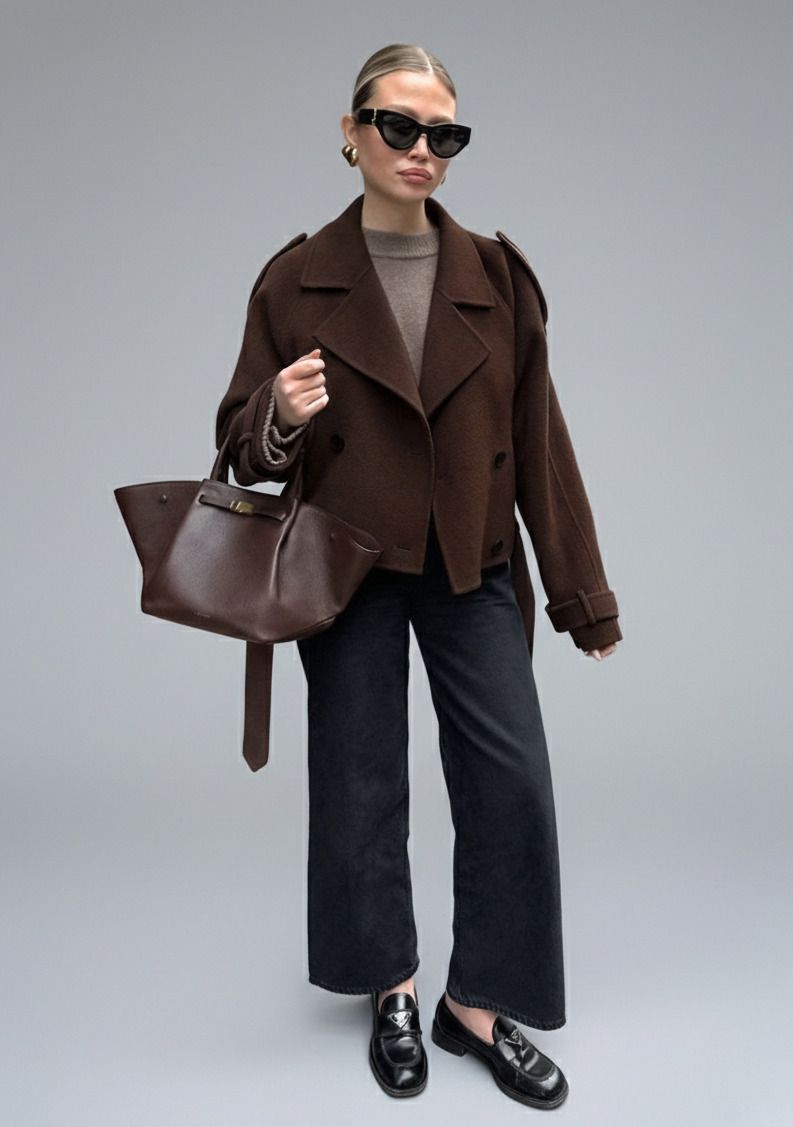 woolen fabric Coats Work Style Outerwear SFE-00017