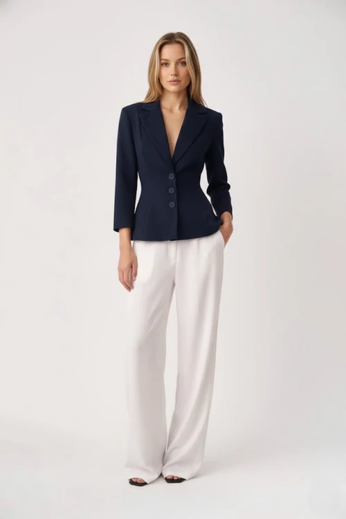 Autumn/Winter New Arrival Long-Sleeve Waist-Cinching V-Neck Office Blazer SFE-00004