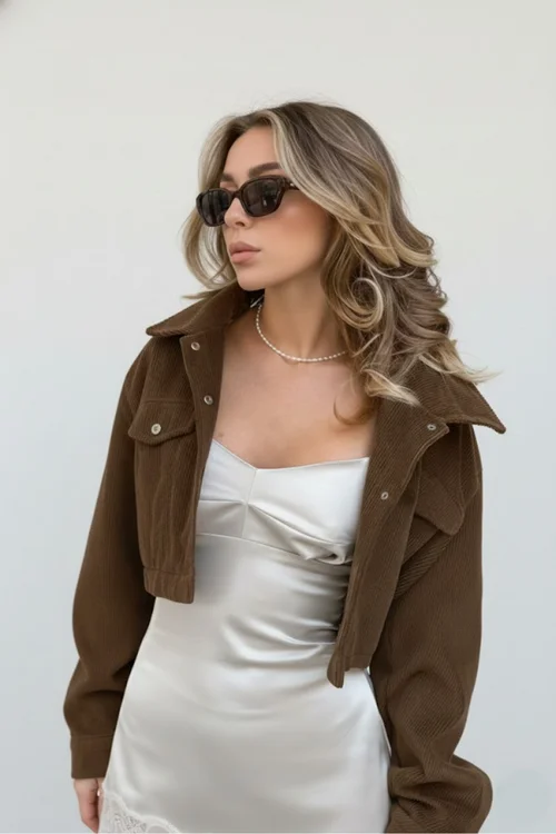 Giacca in velluto a coste premium per inizio autunno SFE-00014