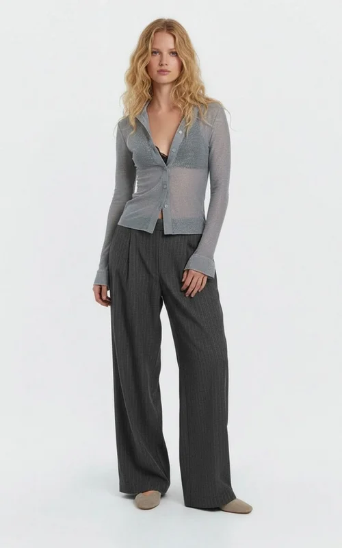 Camicette e camicie in nylon, top da festa in nylon SFE-00003