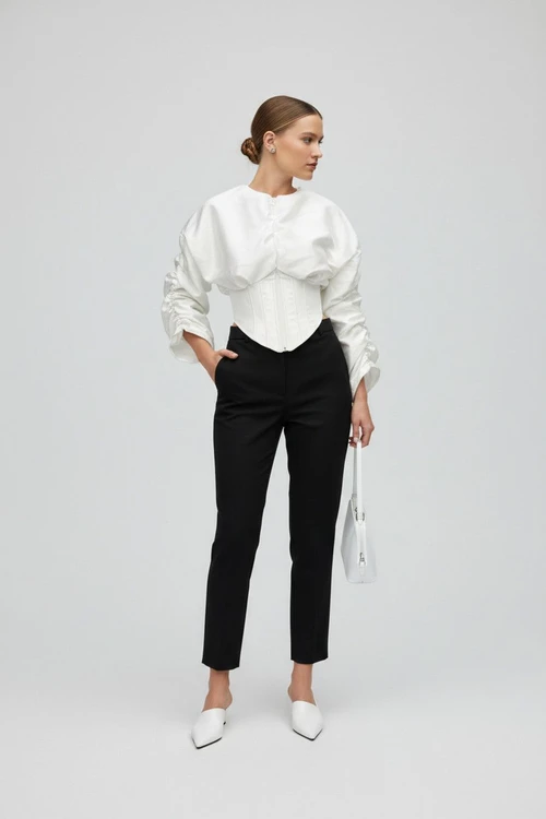 Polyester (polyester fiber) Blouses & Shirts Polyester (polyester fiber) Work Style Tops SFE-00017
