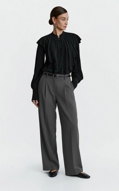 Chiffon Blouses & Shirts Polyester (polyester fiber) Work Style Tops SFE-00023