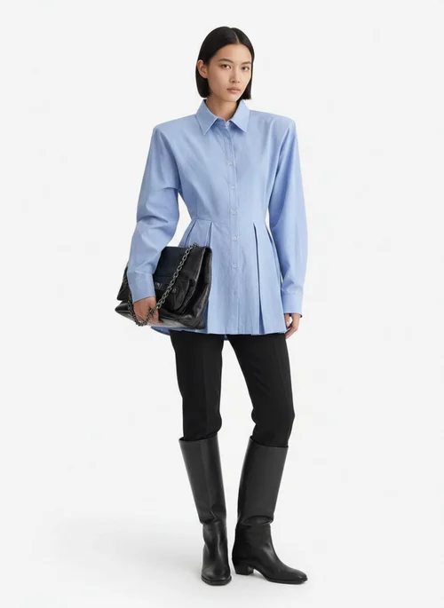 Camicette e camicie in cotone, top da lavoro in cotone SFE-00024