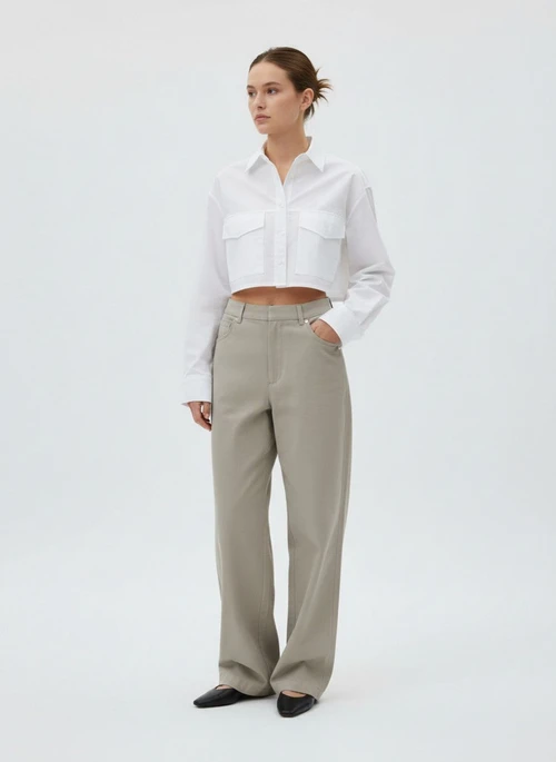 cotton Blouses & Shirts cotton Work Style Tops SFE-00027