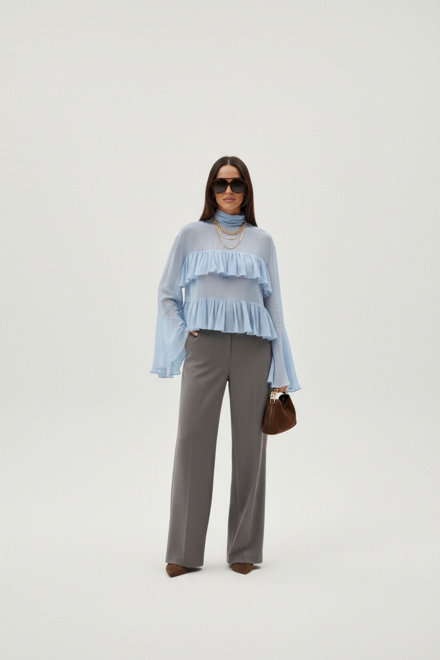 Rayon Blouses & Shirts Rayon Work Style Tops SFE-00036