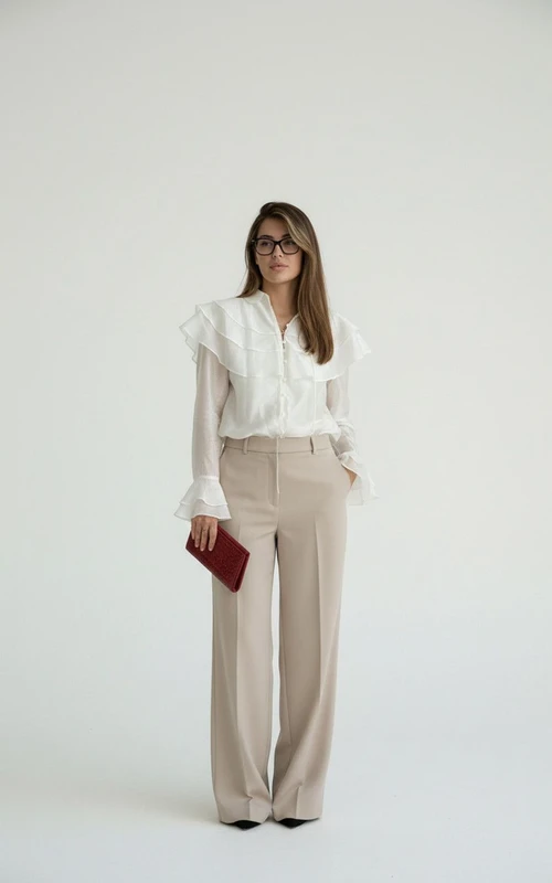 yarn Blouses & Shirts Tencel (lyocell fiber) Work Style Tops SFE-00037