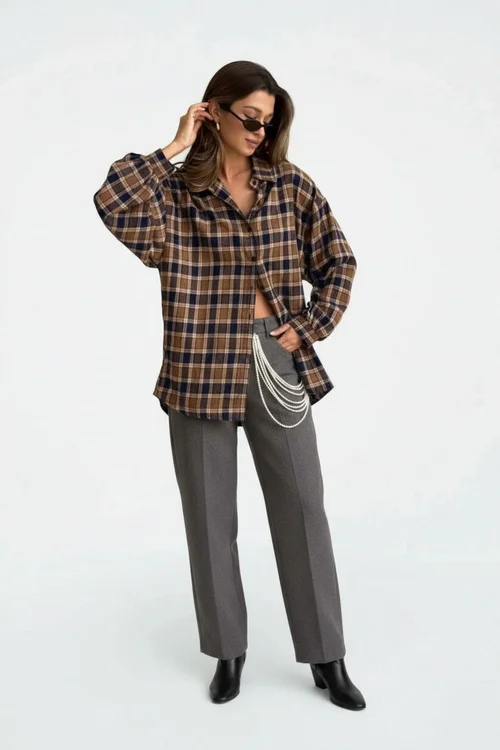 Camicette e camicie in poliestere e cotone, top da lavoro in cotone SFE-00043