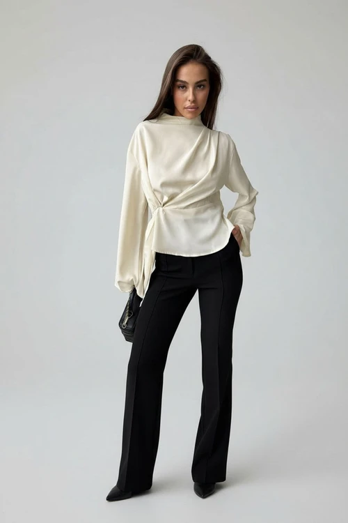 Chiffon Blouses & Shirts Polyester Work Style Tops SFE-00044