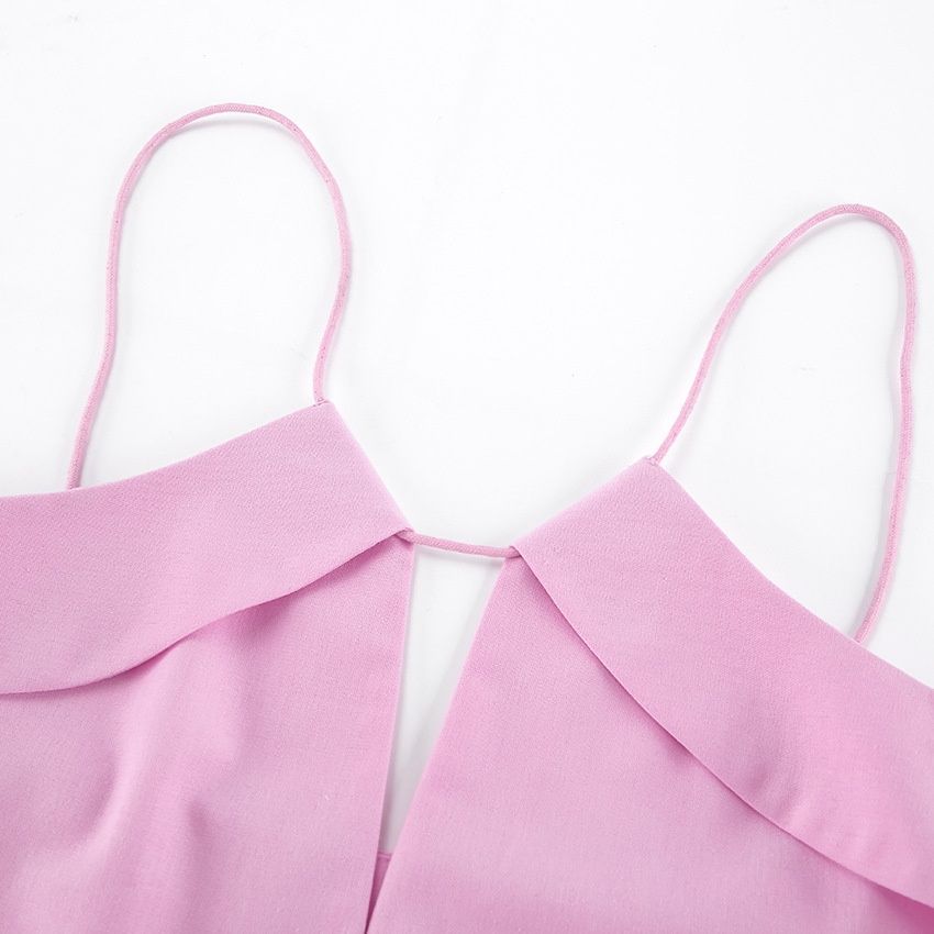 Top de tirantes finos con escote en V y aberturas - Blusa elegante