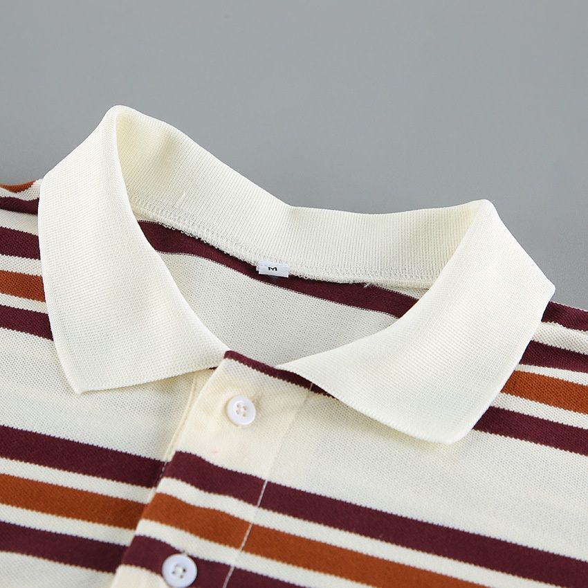 Polo de rugby de manga larga a rayas estilo retro para mujer