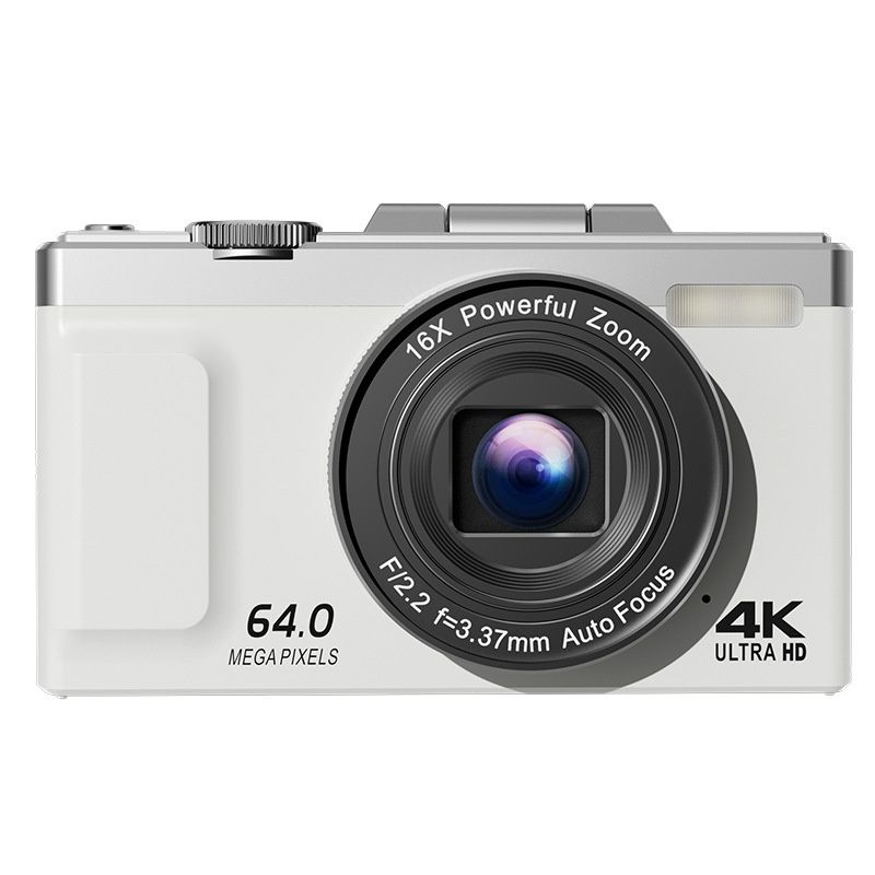 64MP 4K Digital Camera with 180° Flip Screen, 16X Optical Zoom, Long-Lasting Battery, Versatile Shooting Modes