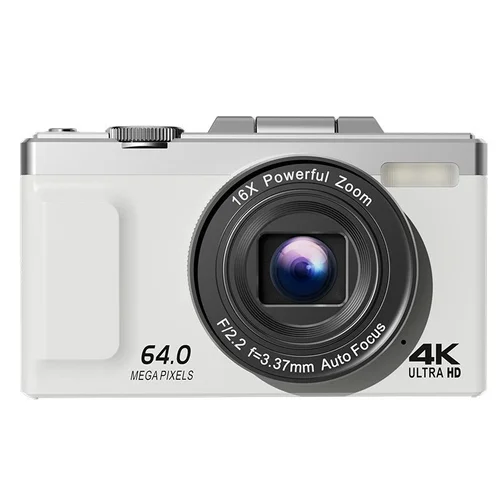 64MP 4K Digital Camera with 180° Flip Screen, 16X Optical Zoom, Long-Lasting Battery, Versatile Shooting Modes