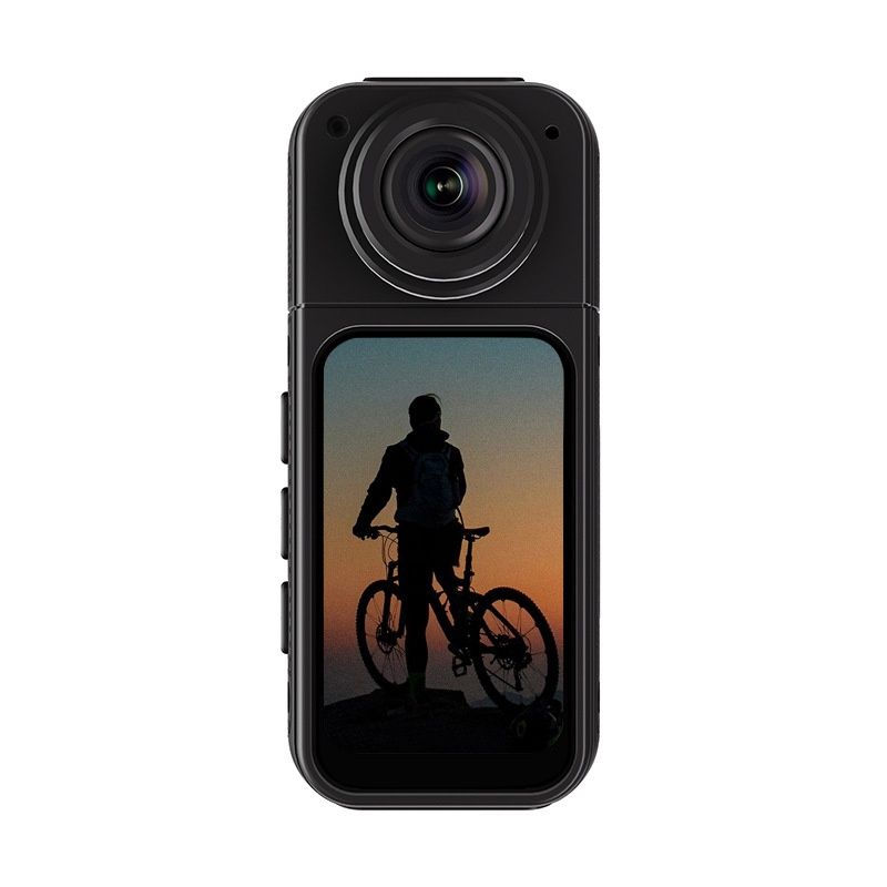 Mini 2.7K Action Camera with 180° Rotating Lens, Ultra-Light 35g, WiFi App Control, 60-Minute Battery Life