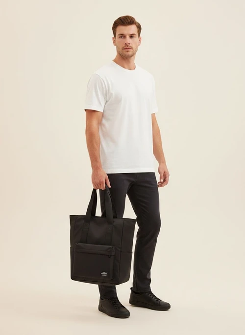 Men's Casual Nylon Tote Bag - Laptop & Travel Shoulder Bag