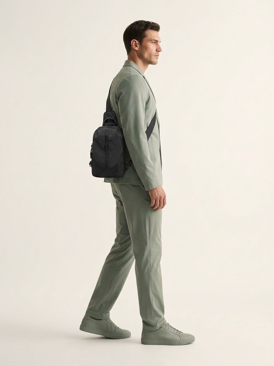 Men's Waterproof Crossbody Sling Bag - Travel Chest Pack