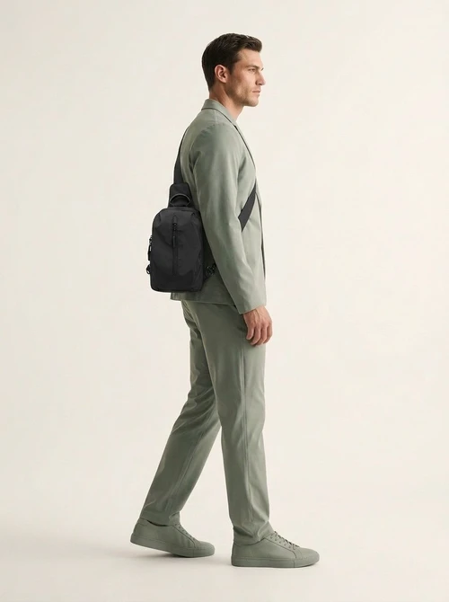 Men's Waterproof Crossbody Sling Bag - Travel Chest Pack