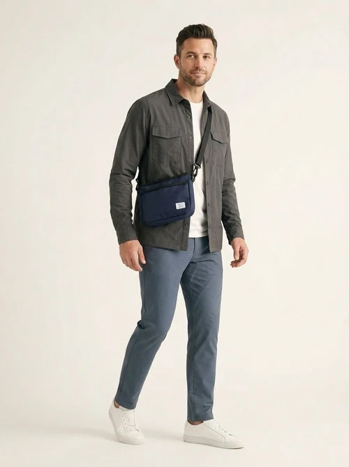 Men's Casual Canvas Crossbody Bag - Everyday Shoulder Pouch