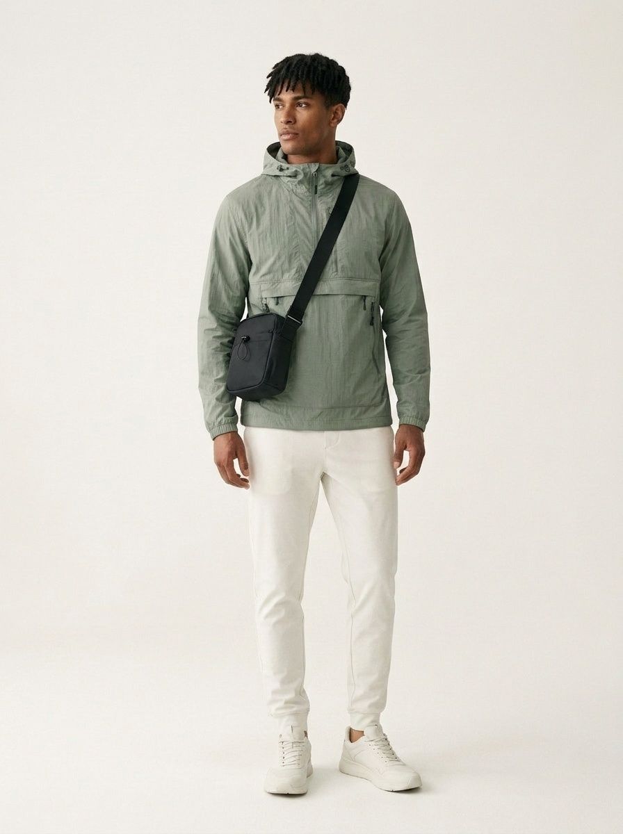 Compact Crossbody Sling Bag with Water Bottle Pocket