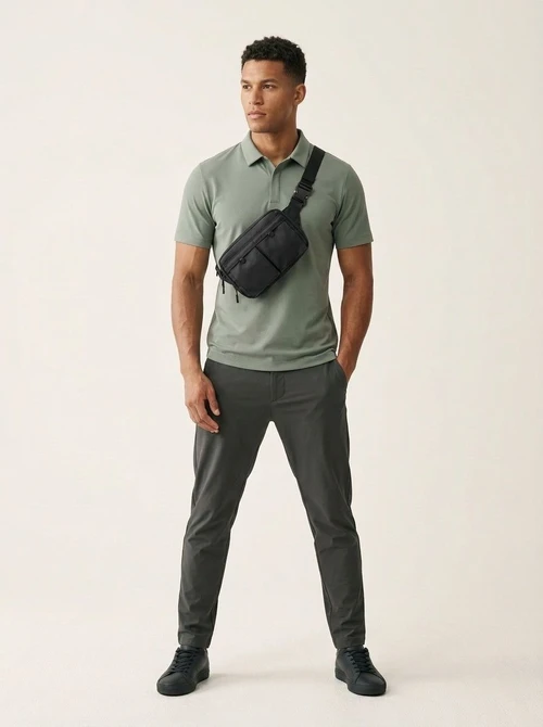 Unisex Utility Crossbody Bag with Multiple Pockets