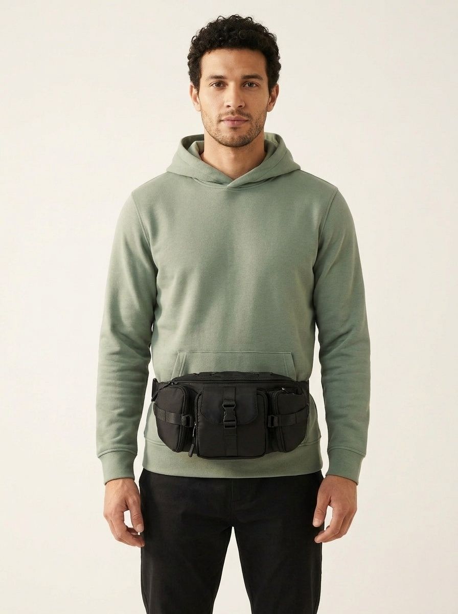 Men's Tactical Multi-Pocket Sling Bag & Fanny Pack