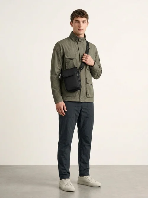Compact Crossbody Bag with Water Bottle Holder