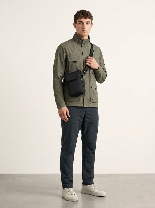 Compact Crossbody Bag with Water Bottle Holder