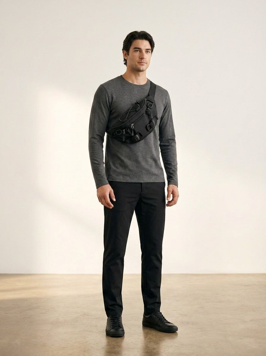 Tactical Crossbody Fanny Pack - Multi-Pocket Sling Bag