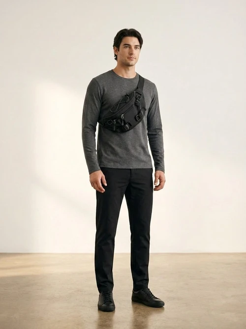 Tactical Crossbody Fanny Pack - Multi-Pocket Sling Bag